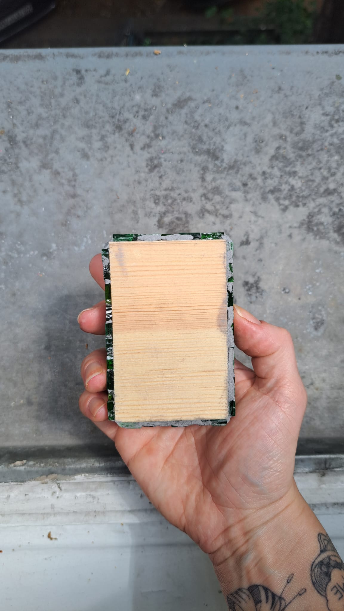 Green Giggles | Reclaimed Wood & Glass Mosaic