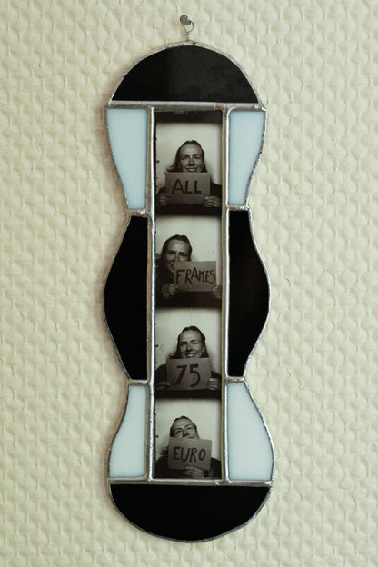 stained glass picture frame for photobooth pictures