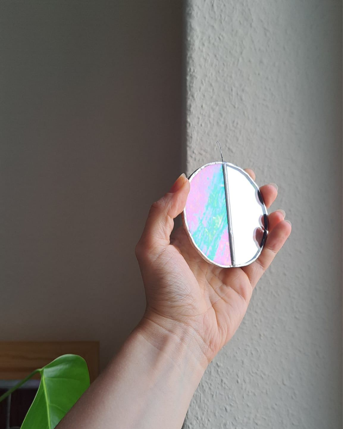 Moon Mirror Mini | White Iridescent