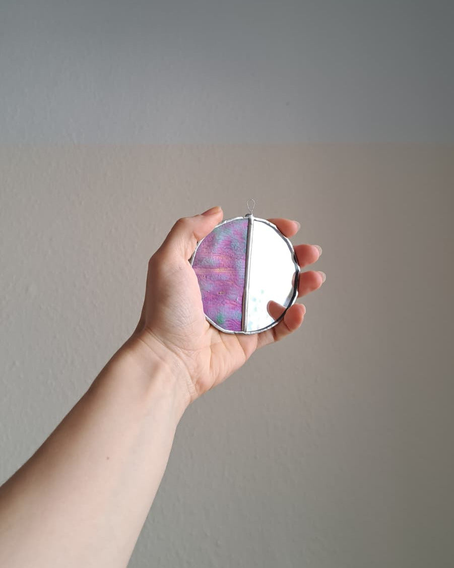 Moon Mirror Mini | Dark Pink Iridescent
