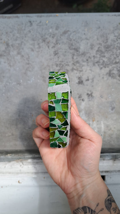 Green Giggles | Reclaimed Wood & Glass Mosaic